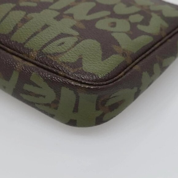 LOUIS VUITTON Graffiti Pochette Accessoires Pouch Khaki M92191 LV Auth bs28566 - Picture 5 of 16